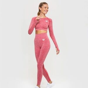 Women’s Best Power Seamless leggings in red marl